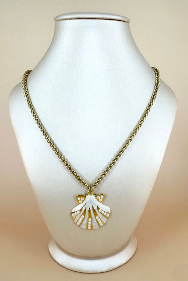 Collier pendentif coquillage blanc – Image 3