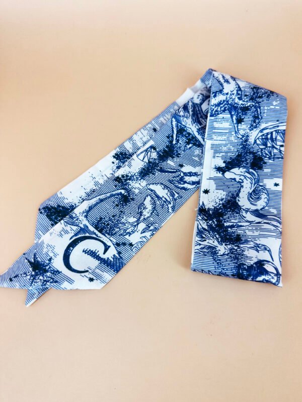 Petit foulard bandeau multi-usage, cheveux, sac, porte clée