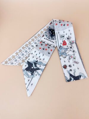 Petit foulard bandeau multi-usage, cheveux, sac, porte clée