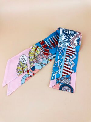 Petit foulard bandeau multi-usage, cheveux, sac, porte clée