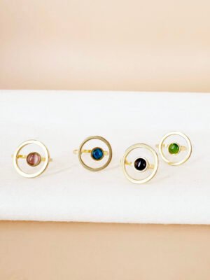 4 Bagues rondes en acier inoxydable