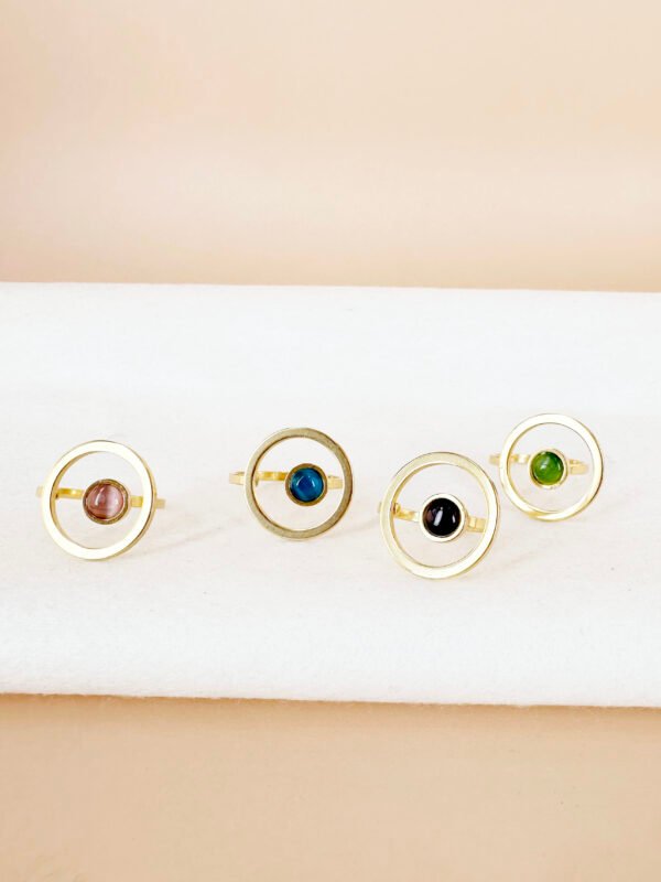 4 Bagues rondes en acier inoxydable