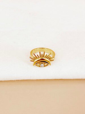 Bague soleil œil en acier inoxydable