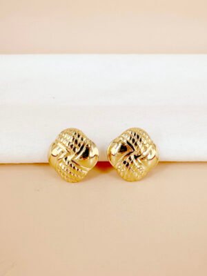 Boucles d’oreilles carrées en acier inoxydable