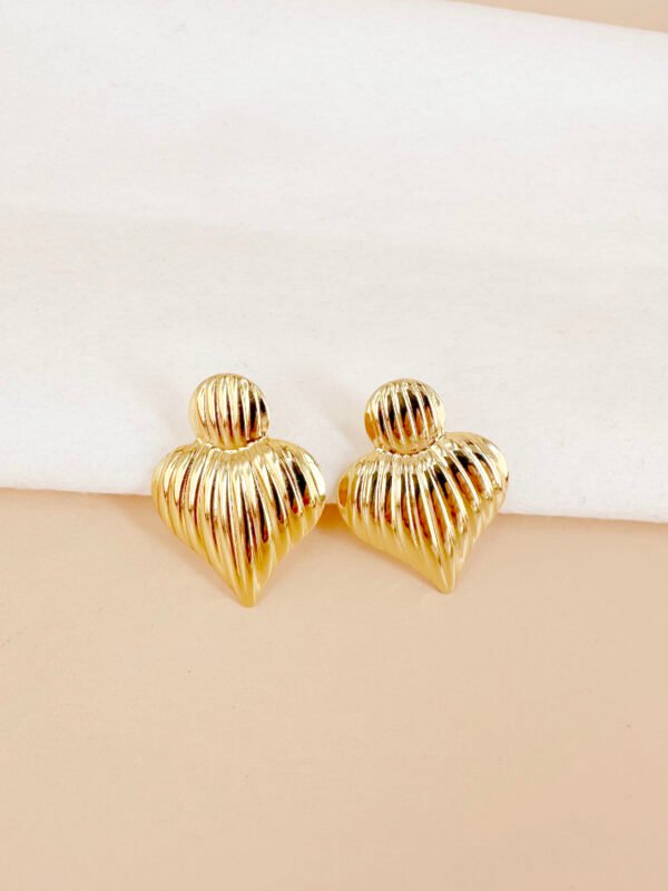 Boucles d'oreilles cœur en acier inoxydable