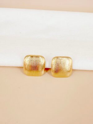 Boucles d’oreilles carrées en acier inoxydable