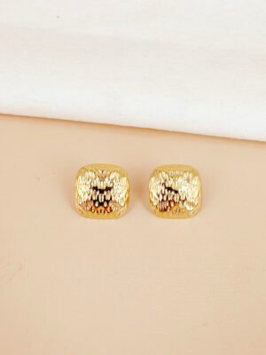Boucles d’oreilles carrées en acier inoxydable