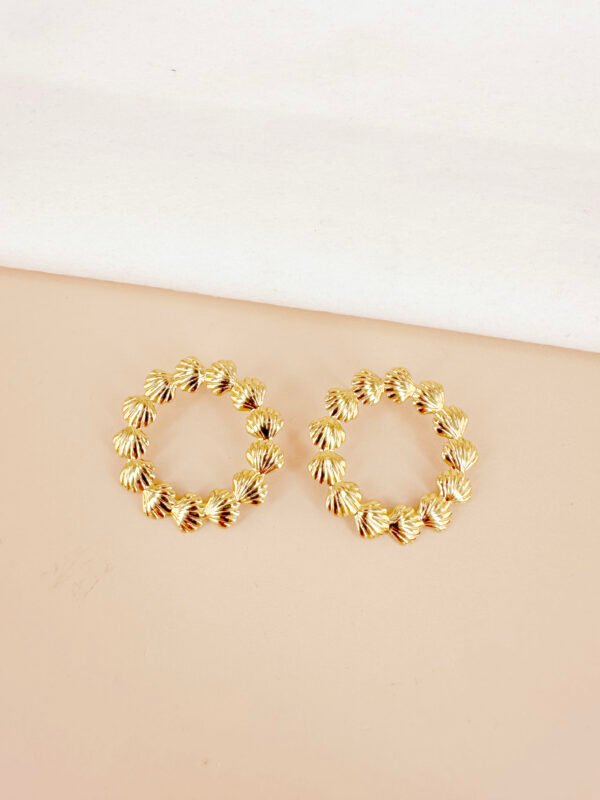 Boucles d'oreilles coquillages en acier inoxydable
