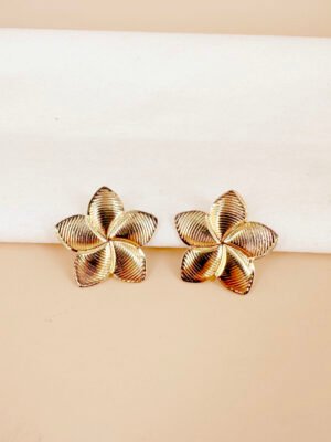 Boucles d’oreilles fleurs en acier inoxydable