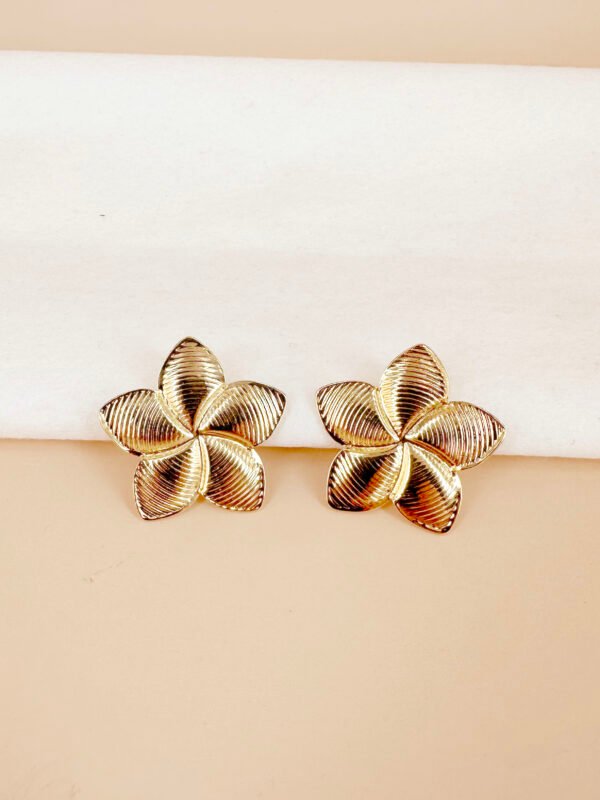 Boucles d'oreilles fleurs en acier inoxydable