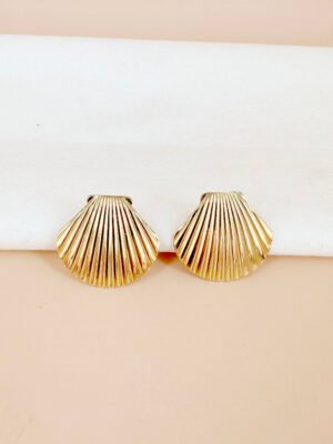 Boucles d’oreilles coquillage en acier inoxydable