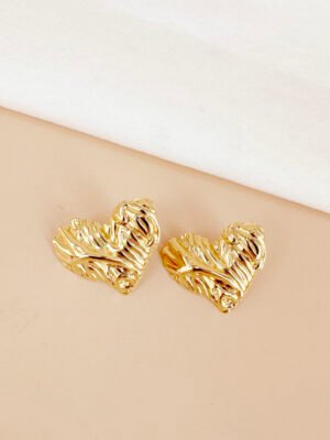 Boucles d’oreilles cœur en acier inoxydable