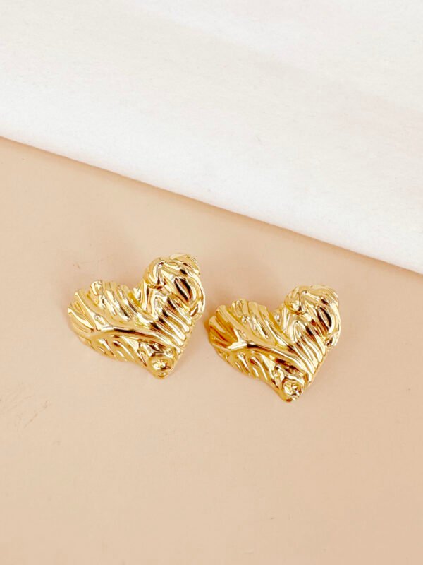 Boucles d'oreilles cœur en acier inoxydable