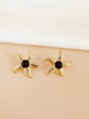 Boucles d’oreilles étoile de mer en acier inoxydable