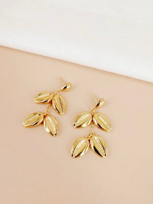Boucles d’oreilles pendantes coquillages