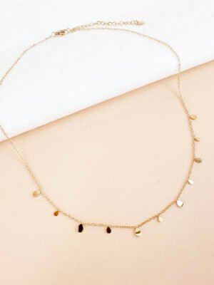 Collier pampilles en goutte acier inoxydable