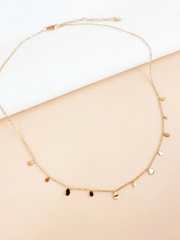 Collier pampilles en goutte acier inoxydable