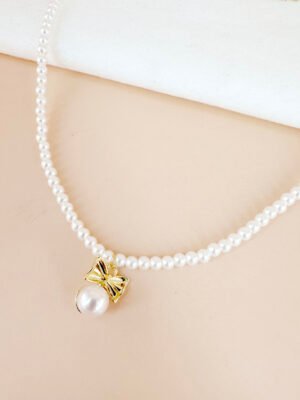 Collier Noeud et perle