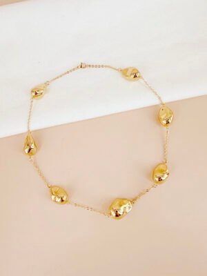 Collier perles dorées