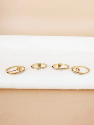 4 Bagues en acier inoxydable