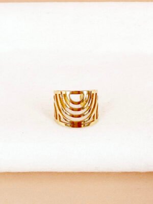 Bague motif en acier inoxydable