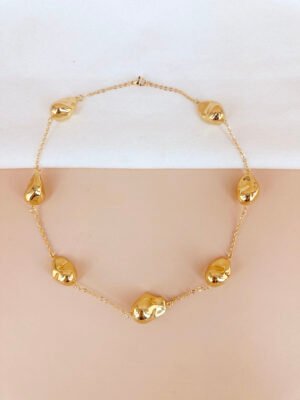 Collier perles dorées