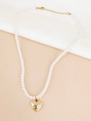 Collier coeur doré
