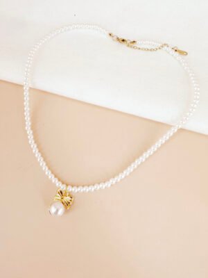 Collier Noeud et perle