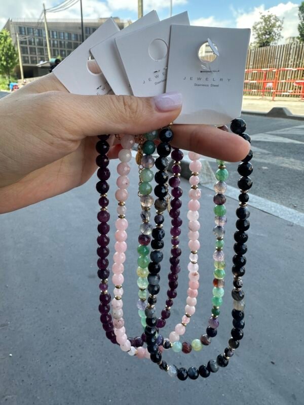 Collier pierre et acier – Image 4