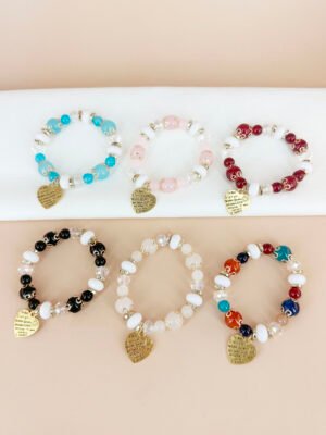 12 Bracelets perles