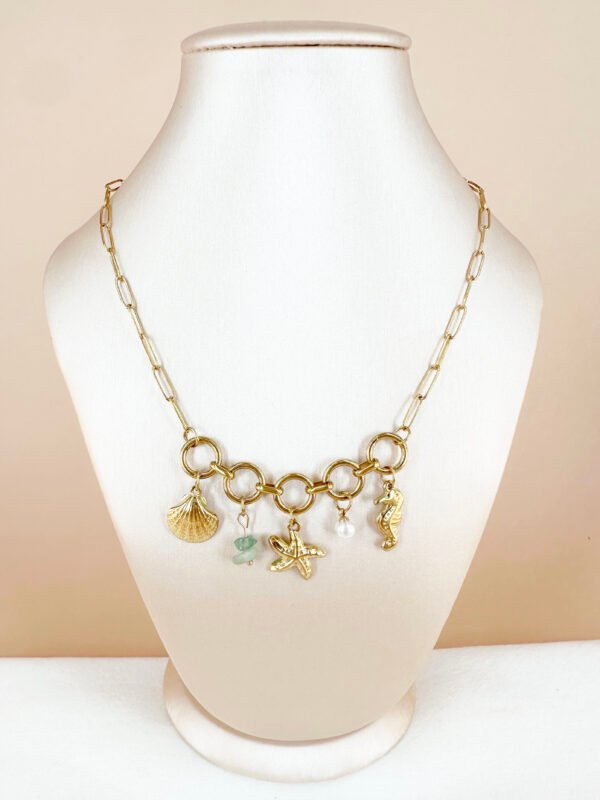 Collier maillon et breloques océan en acier inoxydable – Image 3