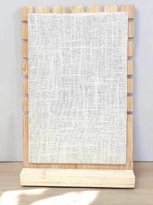 Présentoir à Bijoux en Bois et Lin Polyvalent