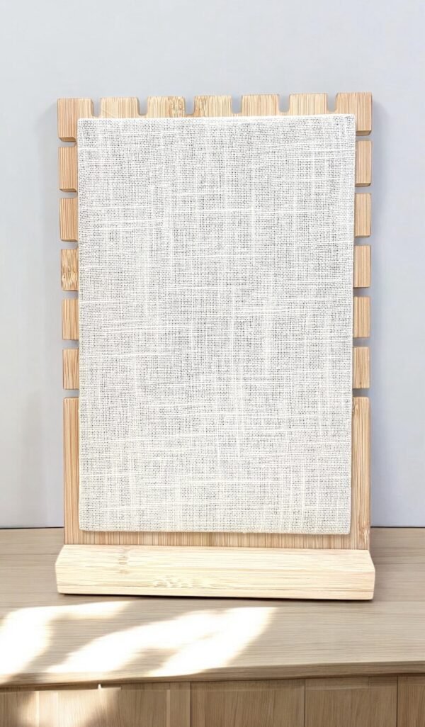 Présentoir à Bijoux en Bois et Lin Polyvalent