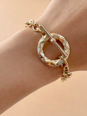 Bracelet union grand maillon cercle en acier inoxydable
