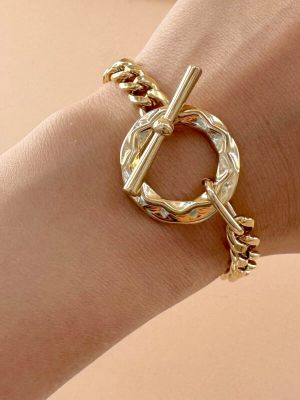 Bracelet union grand maillon cercle en acier inoxydable