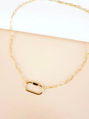 Collier chaîne fermoir en acier inoxydable 316L