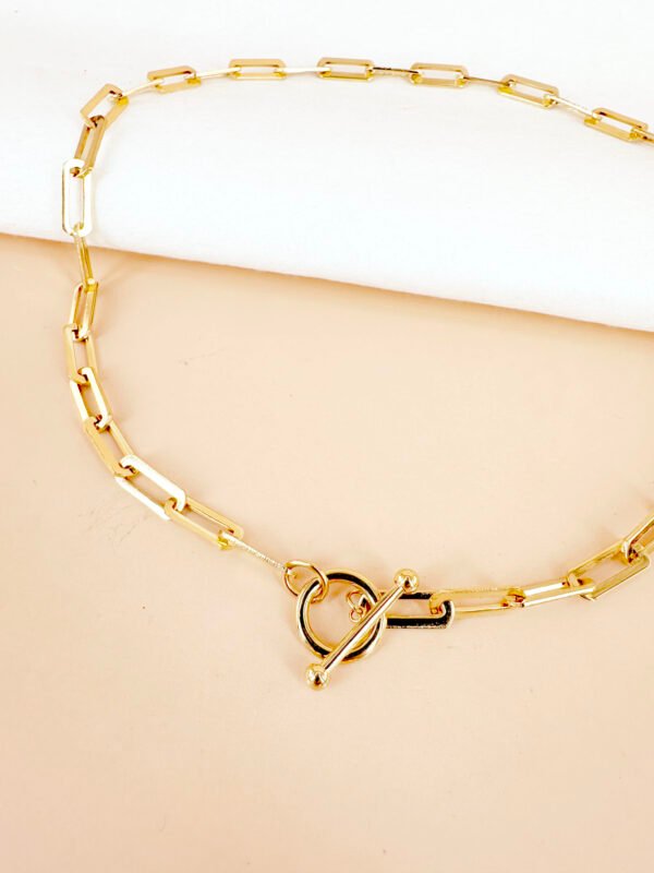 Collier chaîne union fermoir maillon en acier inoxydable