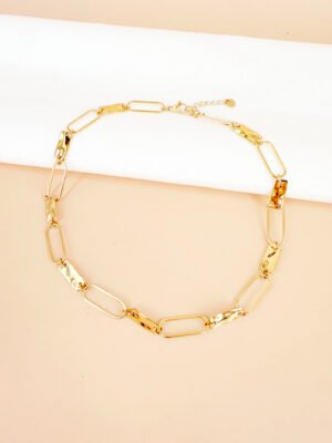 Collier chaîne maillon acier inoxydable