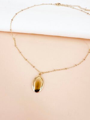 Collier pendentif médaillon en acier inoxydable 316L