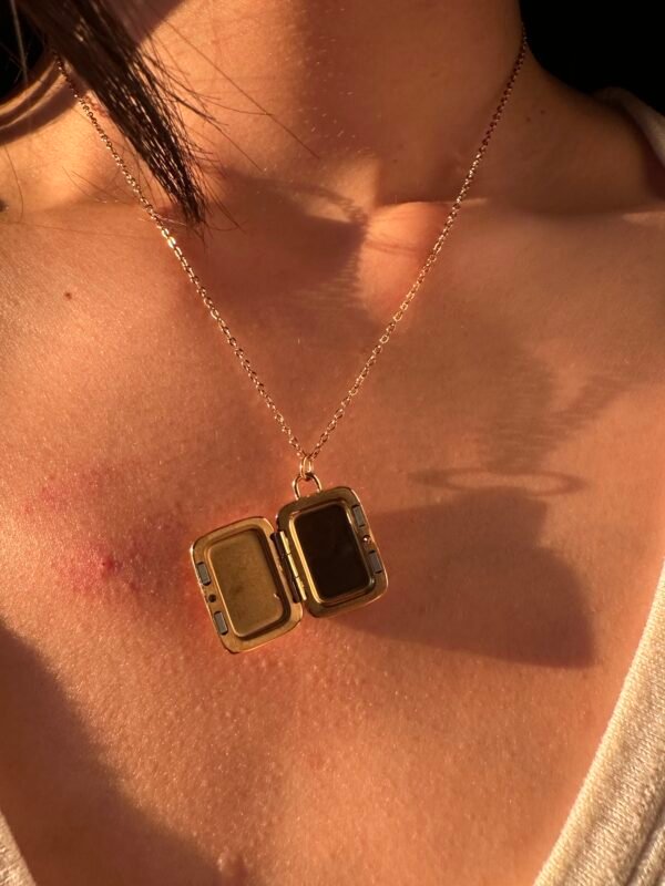 Collier pendentif coeur ouvrant en acier inoxydable 316L – Image 4