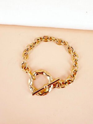 Bracelet union grand maillon cercle en acier inoxydable