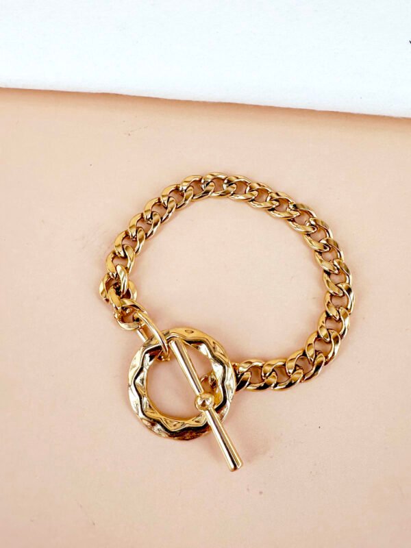 Bracelet union grand maillon cercle en acier inoxydable – Image 2