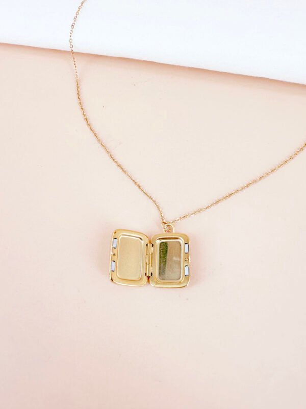 Collier pendentif coeur ouvrant en acier inoxydable 316L – Image 3