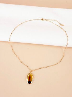 Collier pendentif médaillon en acier inoxydable 316L