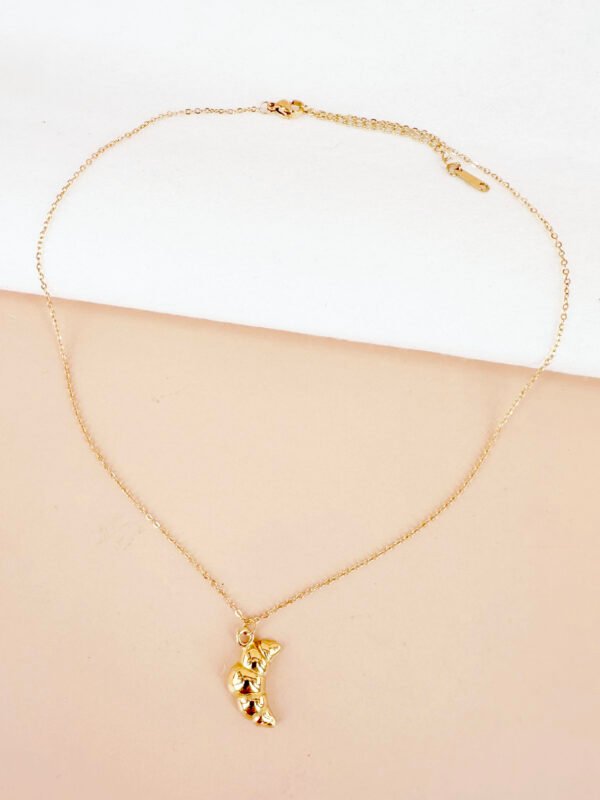 Collier pendentif croissant en acier inoxydable 316L – Image 2
