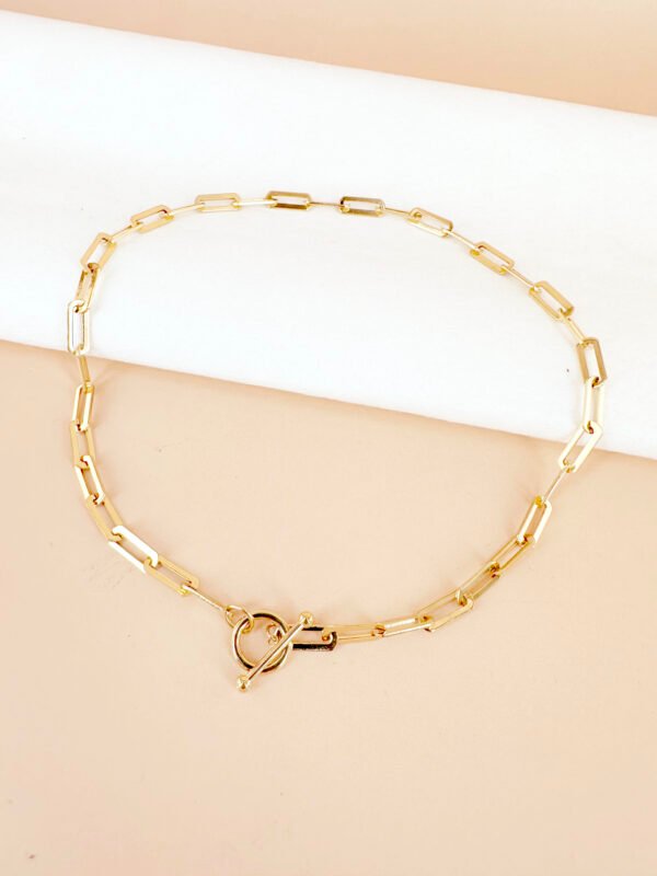 Collier chaîne union fermoir maillon en acier inoxydable – Image 2