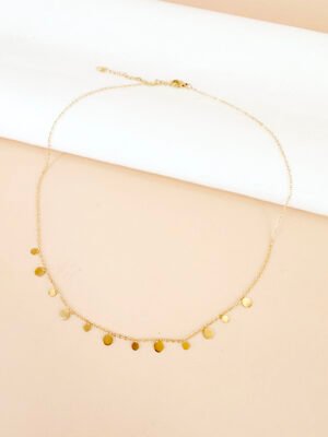 Collier pampilles rond en acier inoxydable
