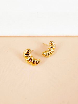 Boucles d’oreilles croissant en acier inoxydable