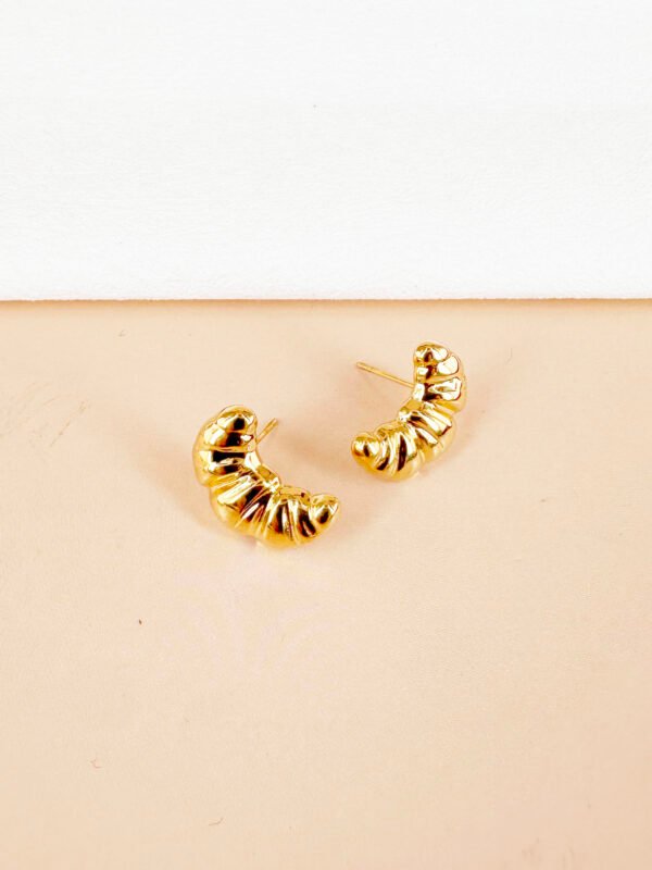 Boucles d'oreilles croissant en acier inoxydable