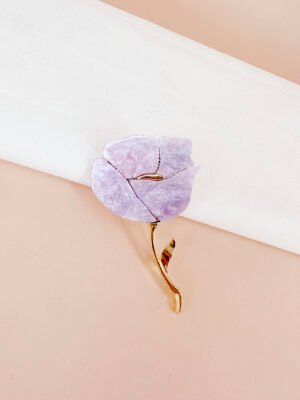 Broche fleur violet